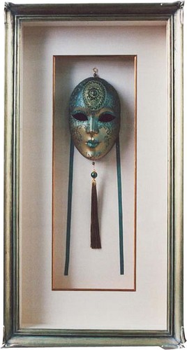 Framed Mask, set back with gold fillet