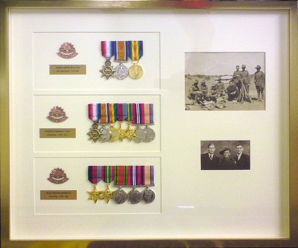 War Medals and Photos Framing